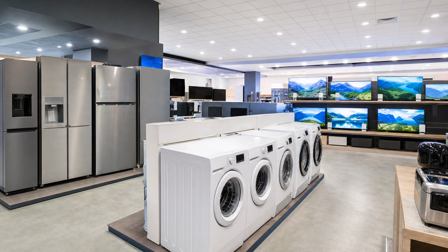 Rayon électroménager et high-tech d'un magasin spécialisé
